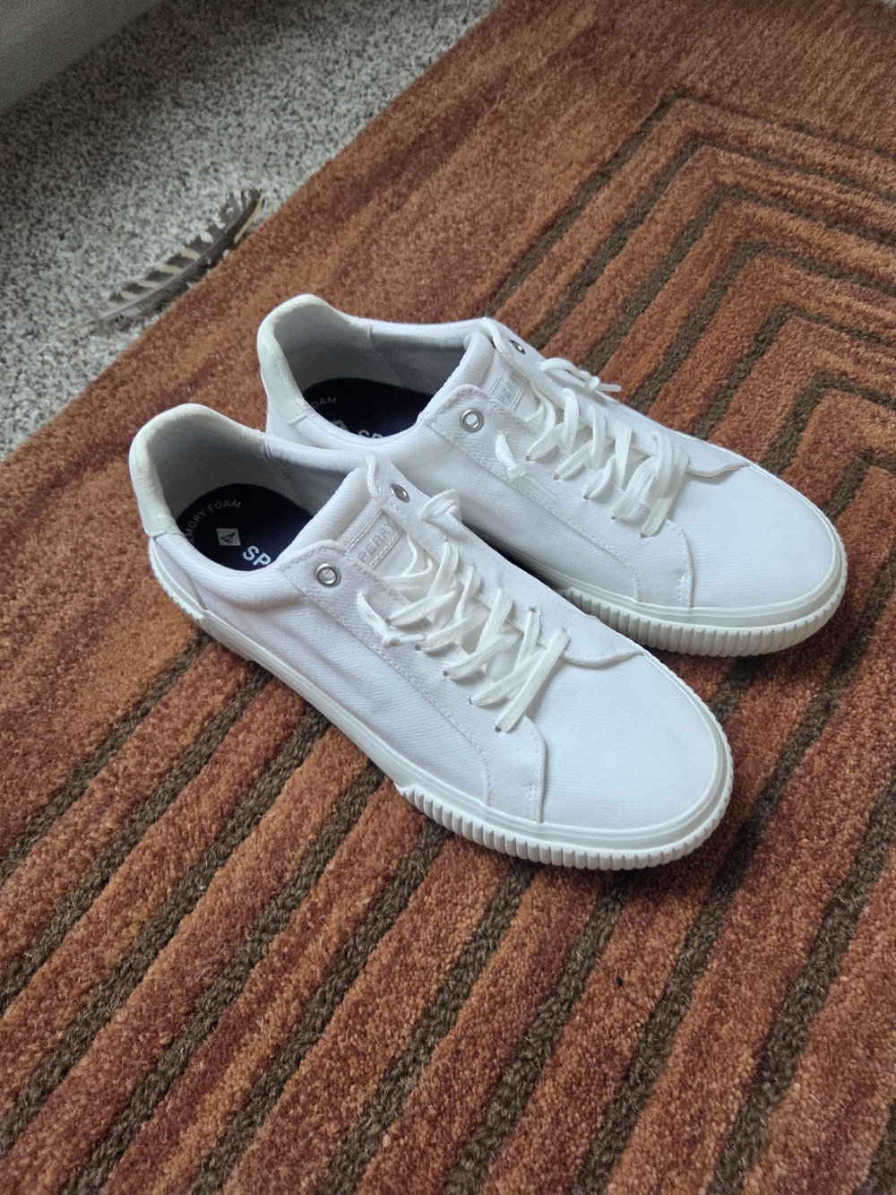 Sperry White Low-Top Canvas Women Sneakers
